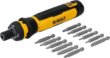DEWALT 4V USB Rechargeable Cordless Screwdriver w/ 12-Piece Bit Set