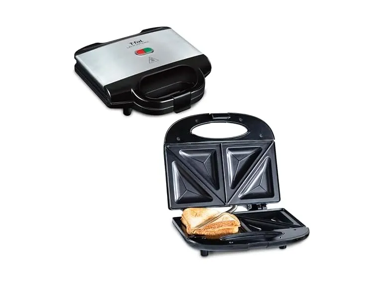 T-fal Stainless Steel Compact Sandwich Maker 625 Watts