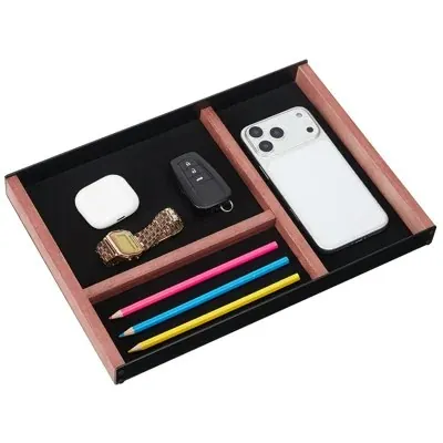 Ebern Designs Minimalist 3-Compartment Desk Drawer Organizer