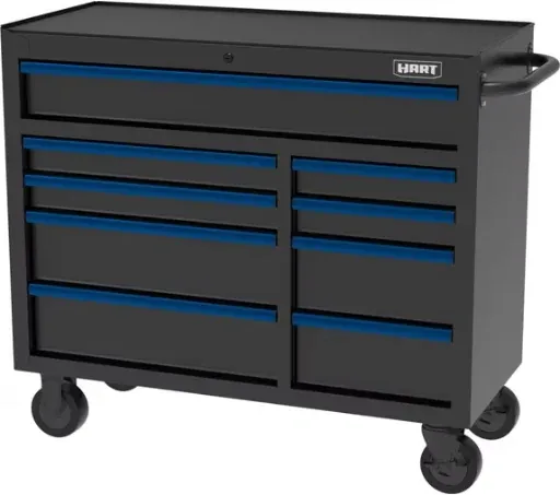 HART 42" 9-Drawer Heavy-Duty Rolling Tool Cabinet
