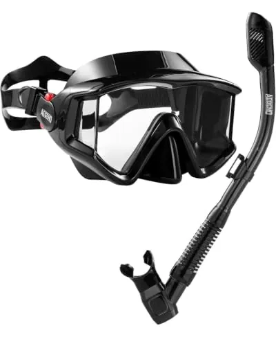 Aegend Snorkeling Anti-Fog Mask and Snorkel Set