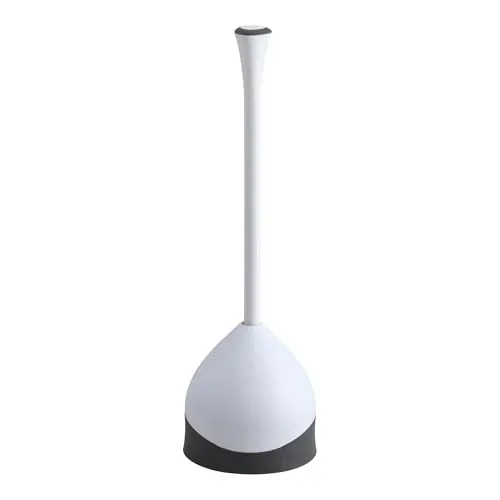 Clorox Toilet Plunger with Hideaway Holder Caddy 2-Pack