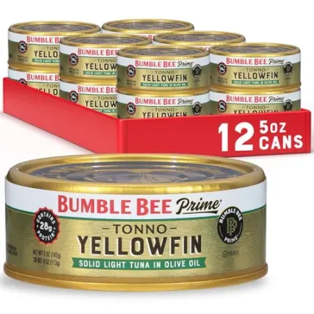 12-Pack Bumble Bee Prime Yellowfin Ahi Tonno Tuna In Olive Oil (5oz Cans)