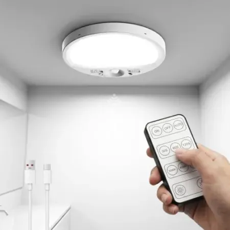 TANBABY Rechargeable Motion Sensor Ceiling Light w/ Remote