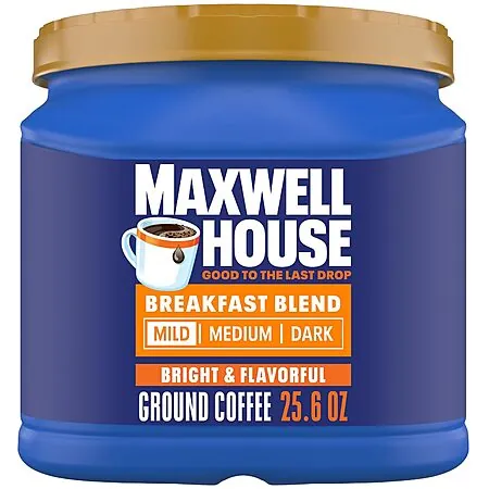 Select Accts: 25.6-Oz Maxwell House Ground Coffee (Breakfast Blend, Mild Roast)