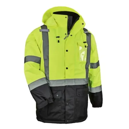 Ergodyne Men's Hi-Vis Class 3 Thermal Parka Quilted Safety Jacket