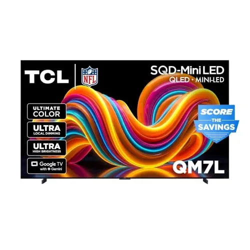 TCL 98 Inch 4K UHD SQD-Mini-LED QLED Smart TV 144Hz