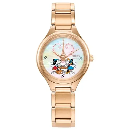 CITIZEN Ladies' Eco-Drive Mickey & Minnie 29.2mm Stainless Steel