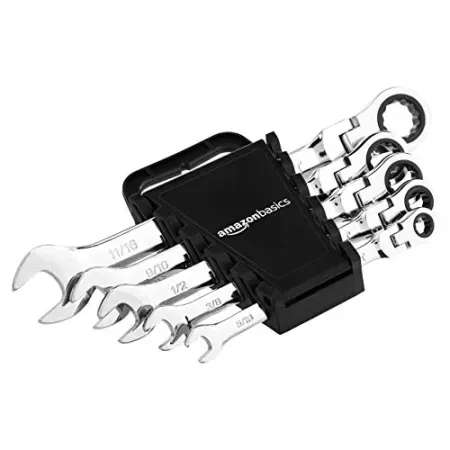 Amazon Basics 5-Piece Flexible SAE Ratcheting Wrench Set
