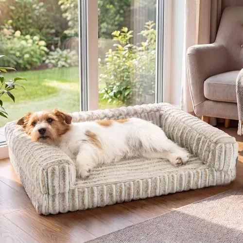 Bedsure ComfyFleece Orthopedic Memory Foam Pet Bed