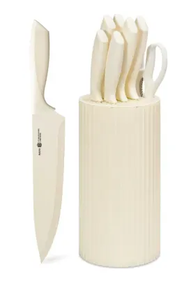 NULAS 8-Piece Kitchen Knife Set with Block
