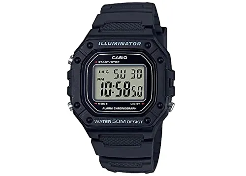 Casio W-218H Men's Digital Sport Watch with LED Backlight & 50M Water Resistance