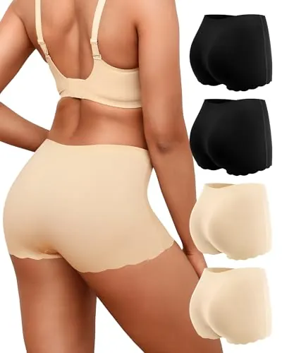 LEVAO Seamless Boyshort Underwear 4-Pack