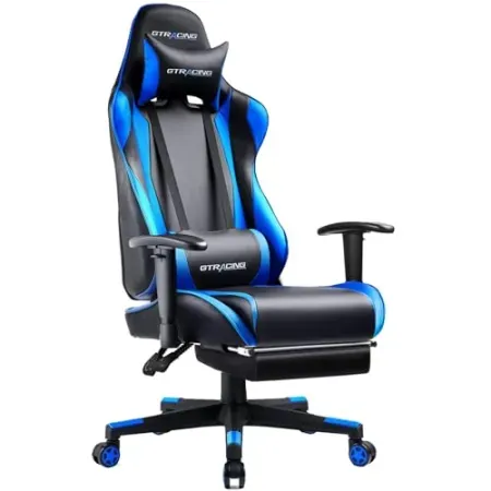 GTRACING Gaming Chair w/ Footrest, Headrest, Lumbar