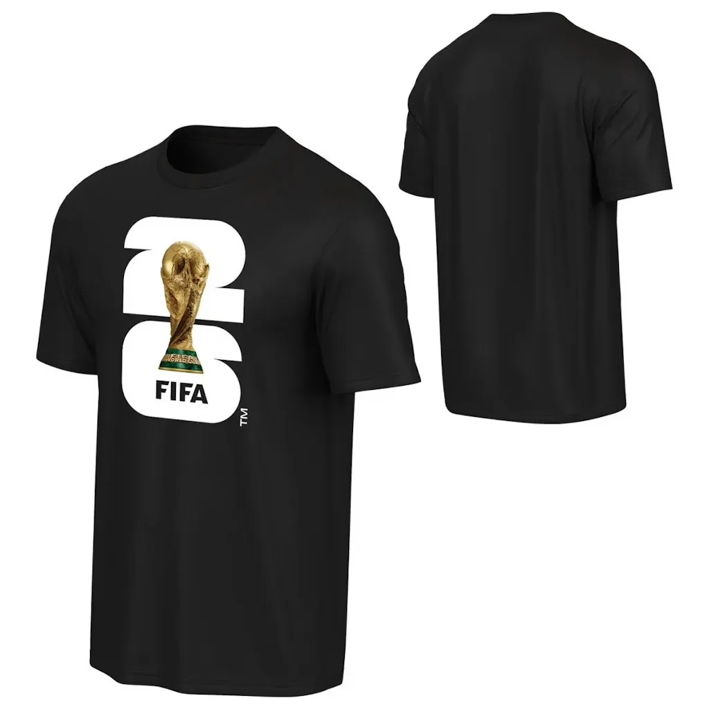 FIFA Men's World Cup 2026 Black Stacked '26 Graphic Soccer T-Shirt