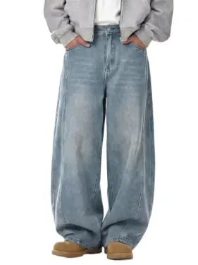 Areant Men's Baggy Hip-Hop Wide Leg Jeans