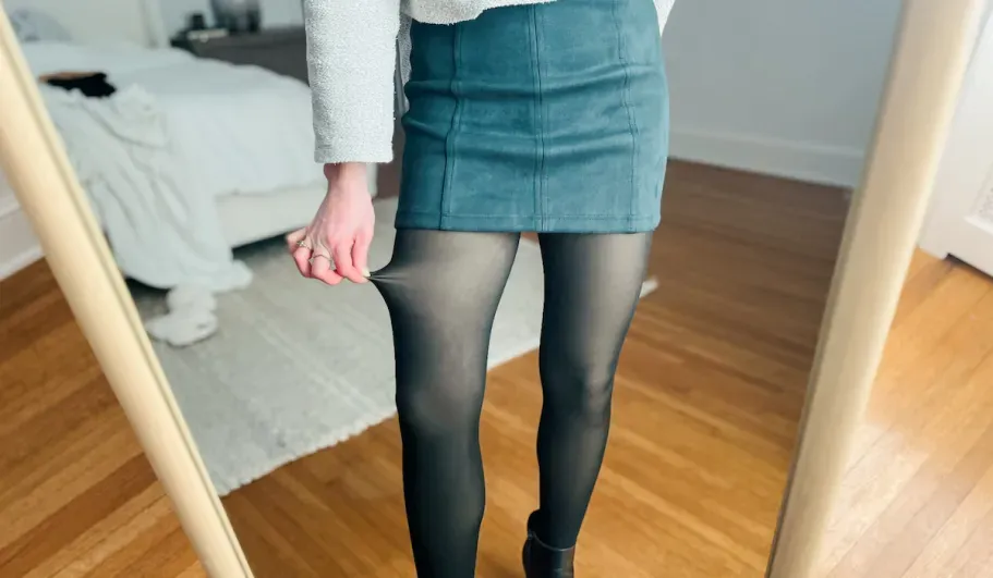 Women’s Faux-Translucent Fleece Tights