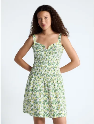 Free Assembly Women's Tiered Smocked Mini Dress