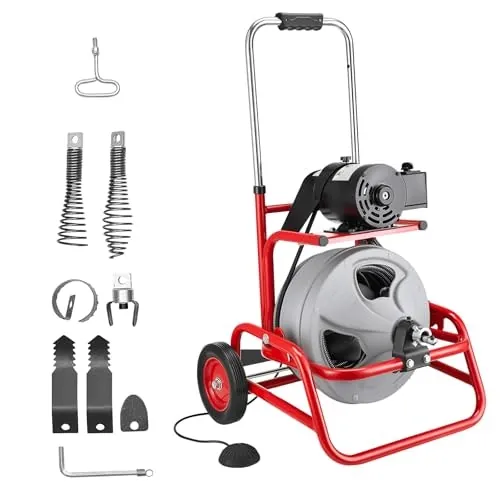 Vevor 75-Foot x 3/8" Drain Cleaner Machine