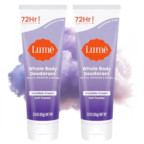 Lume Whole Body Deodorant - Cream Tube - 3 oz, 2 pk (