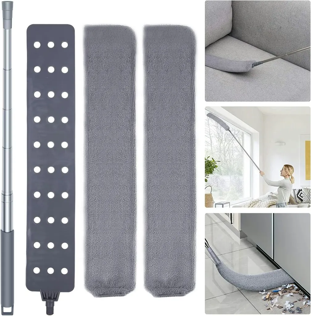 Retractable Gap Dust Cleaner w/ 2 Microfiber Cloths