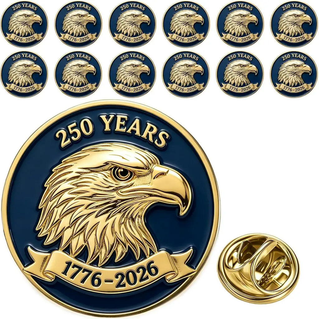 United States 250th Anniversary Enamel Lapel Pins Multipacks for From $6.99 + free shipping w/ Prime