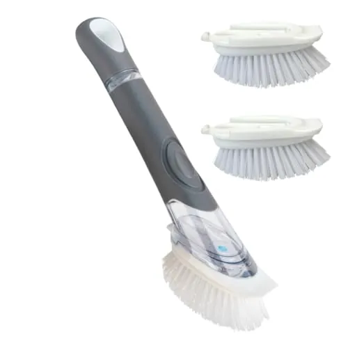 CELOX Dish Brush with Soap Dispenser & 2 Brush Refill