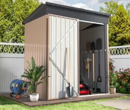 YODOLLA 5' x 3' Outdoor Metal Steel Storage Shed