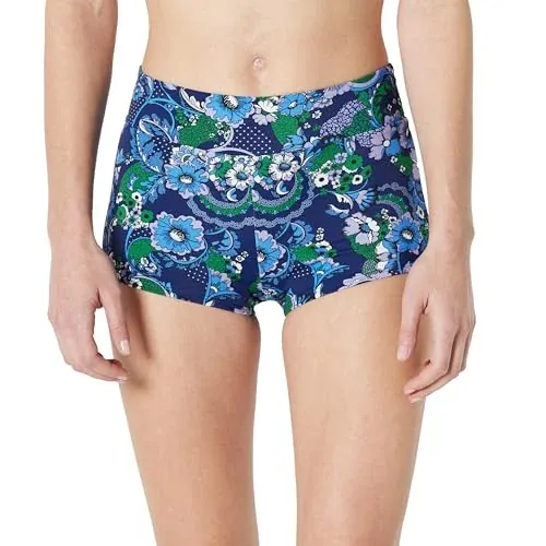 Amazon Essentials Women's High Rise Boy Short Swim Bikini Bottom