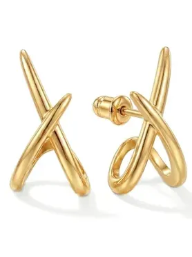 MUMREUES 14K Gold Women's Stud Earrings