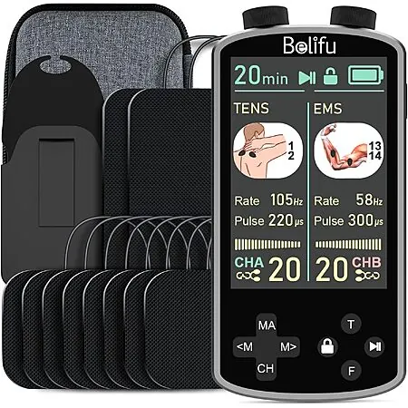Belifu TENS 4-in-1 TENS EMS Relax Custom Frequency+Pulse Muscle Massager