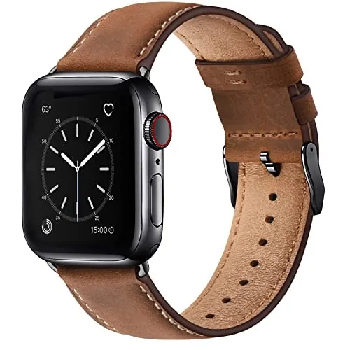 Sunfwr Leather Band for Apple Watch for From $7 + free shipping w/ Prime