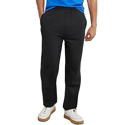 Hanes Men's EcoSmart Sweatpants with Pockets, Open Hem Bottom