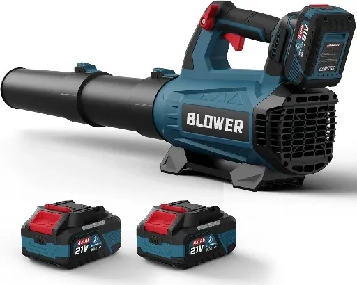 Cordless Leaf Blower with 2 x 4.0Ah Batteries and Charger