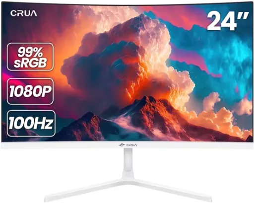 CRUA 24" FHD 100Hz Curved Computer Monitor