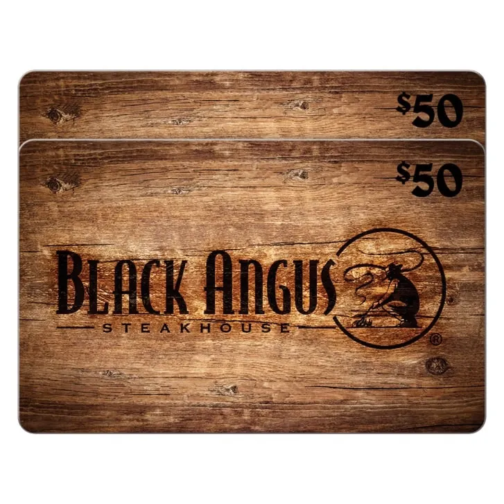 Two $50 Black Angus Steakhouse Gift Cards ($100 Value)