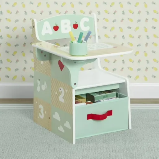 Delta Children 3+ ABC Alphabet Chair Desk with Storage Bin