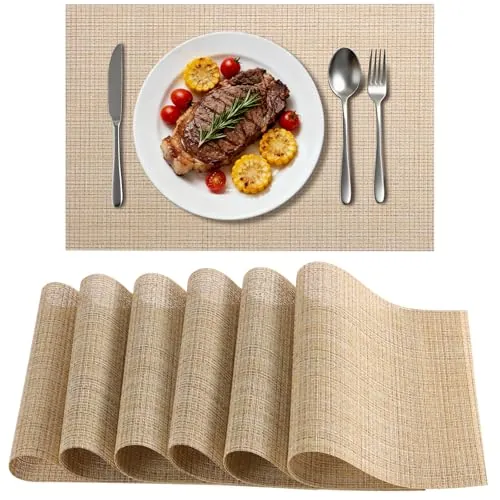 Heat Resistant Non-Slip Place Mats 6-Pack
