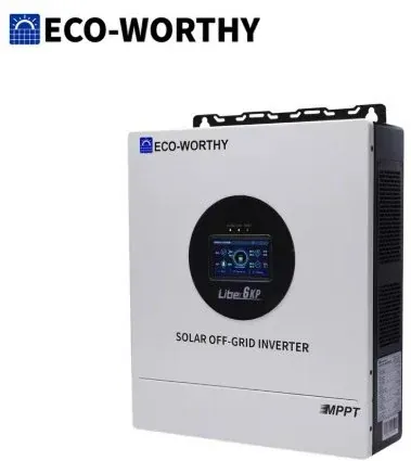 ECO-WORTHY 6KW Solar Inverter 48V DC-120V/240V AC Split Phase Off-Grid