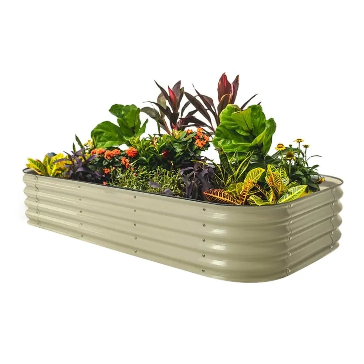 Vego Garden 14" Tall 10-in-1 Modular Metal Raised Garden Bed Kit