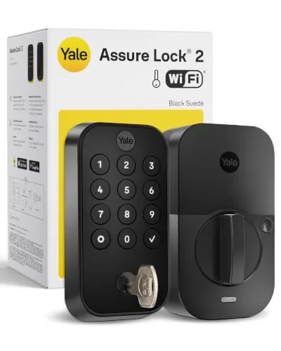 (Resale) Yale WiFi Smart Lock Deadbolt with Keypad, Keyless Entry, Black Suede