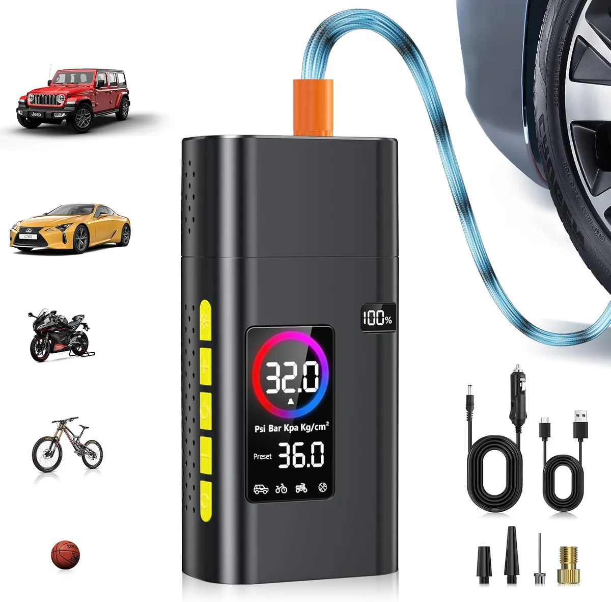 Aipoway 180PSI Cordless Tire Inflator for Car