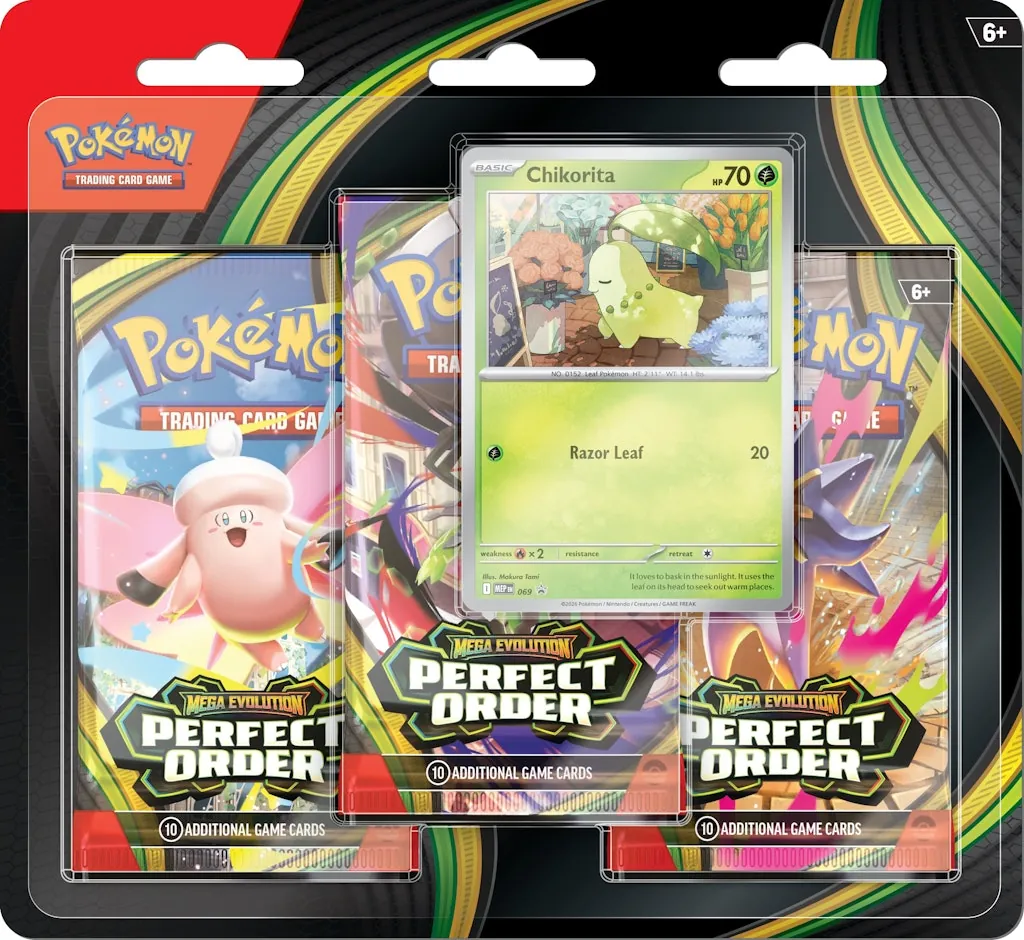 Pokémon TCG: Mega Evolutions Perfect Order Chikorita Blister Pack