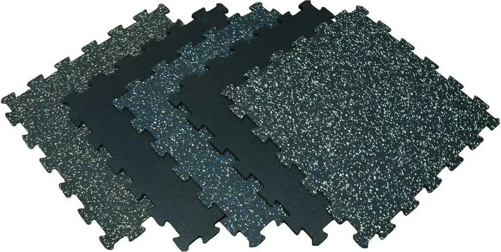 Rubber-Cal ReUz 6mm 20" x 20" Rubber Tiles 512-Pack