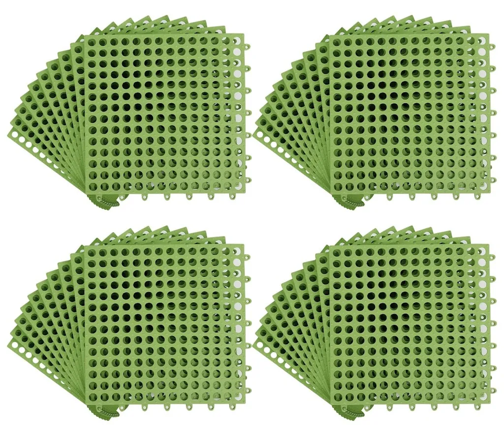 12" x 12" Interlocking Drainage Floor Tiles 50-Pack