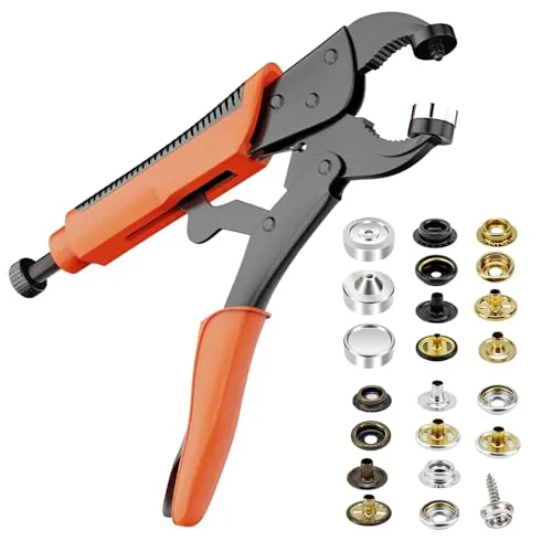 Titoe Heavy-Duty Snap Fastener Tool Kit w/ 100 Canvas Snap Sets (4 colors)