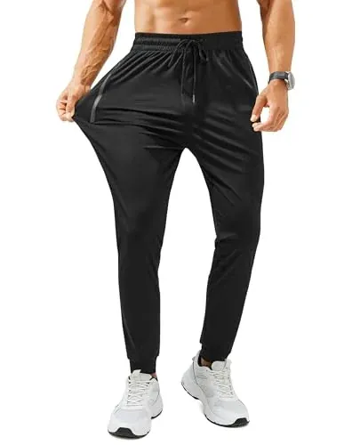 FOGFIRE Men's Lightweight Athletic Joggers with Zipper Pockets