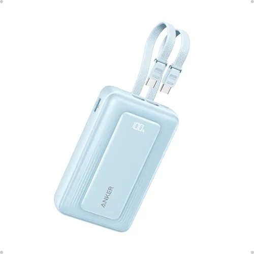 Anker Power Bank 20,000mAh 45W Dual Built-in USB-C Cables