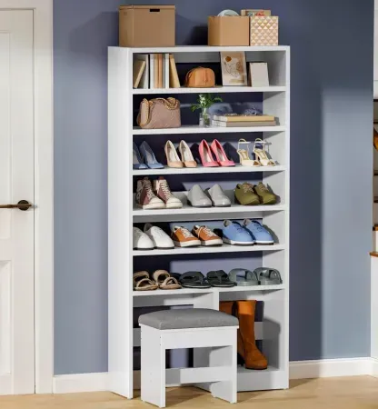 YITAHOME 8-Tier 70.9" Shoe Cabinet with Hidden Bench