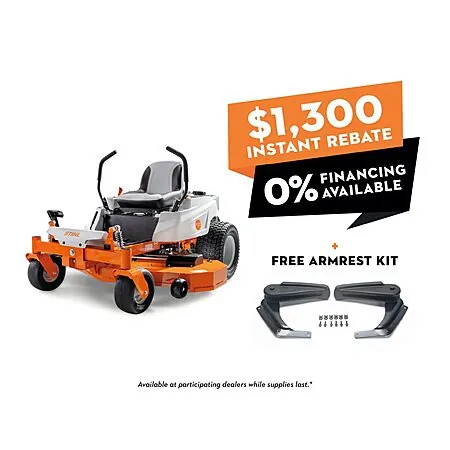 STIHL RZ 152 Gasoline Zero-Turn Mower + Arm Rest Kit